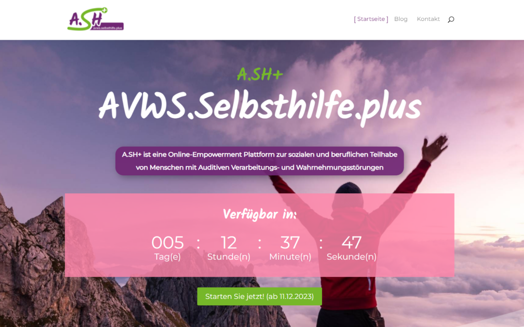 Countdown für avws.selbsthilfe.plus – DIE Plattform zur Unterstützung für Betroffene und Fachkräfte