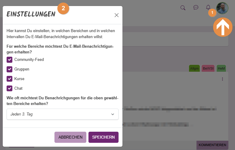 E-Mail-Benachrichtigung aktivieren